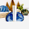 Blue Agate Bookend Pair - 6 to 9 lb - Geode Bookend - Home Decor - Crystal and Stones BKE