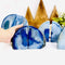 Blue Agate Bookend Pair - 6 to 9 lb - Geode Bookend - Home Decor - Crystal and Stones BKE
