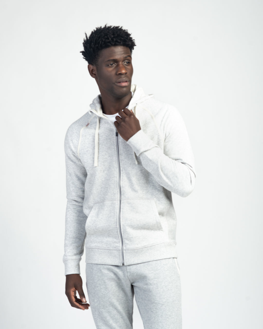 Heritage French Terry Full Zip, Light Gray Heather