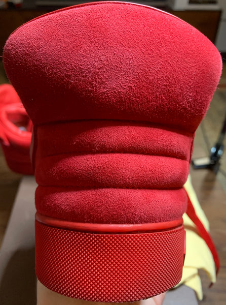 Louis Vuitton x Kanye West Red Leather and Suede Don High Top Sneakers Size  43.5 at 1stDibs