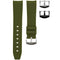 HORUS Rolex Olive Green Rubber Strap, 40mm