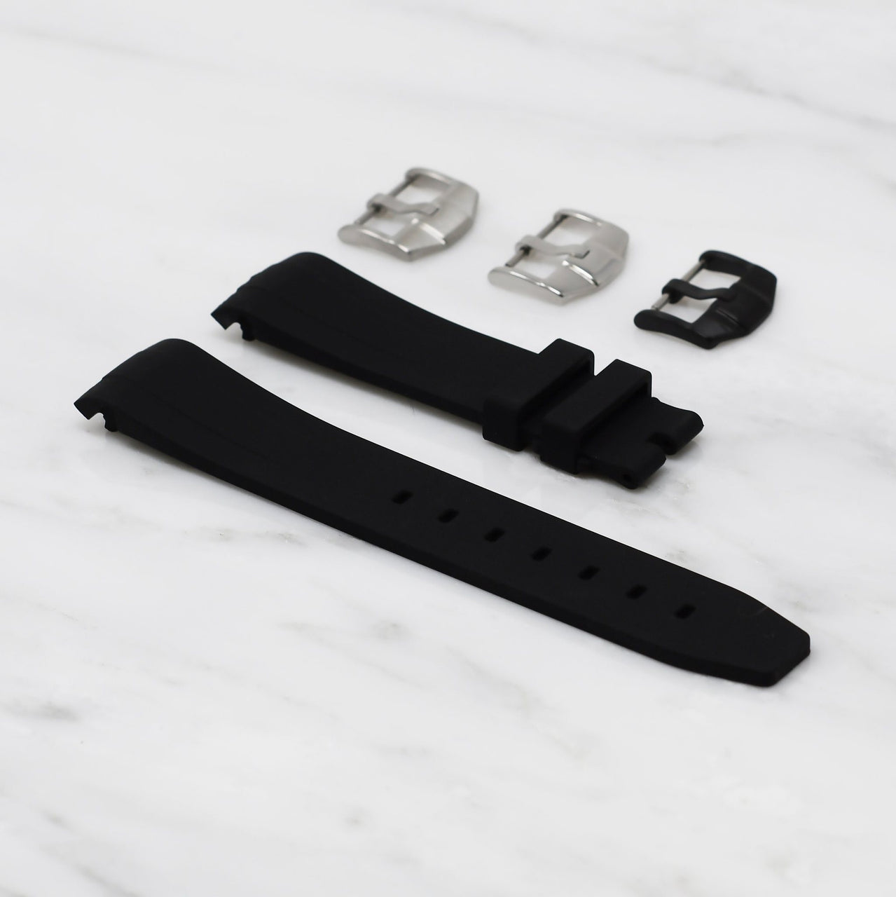 HORUS Rolex Black Rubber Strap, 40mm