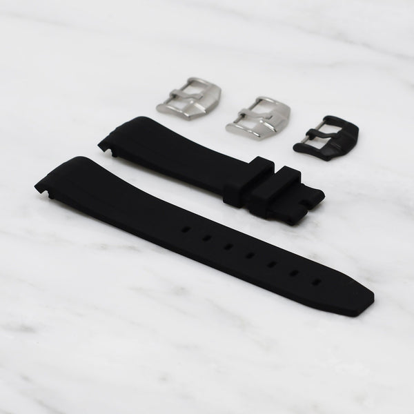 HORUS Rolex Black Rubber Strap, 40mm