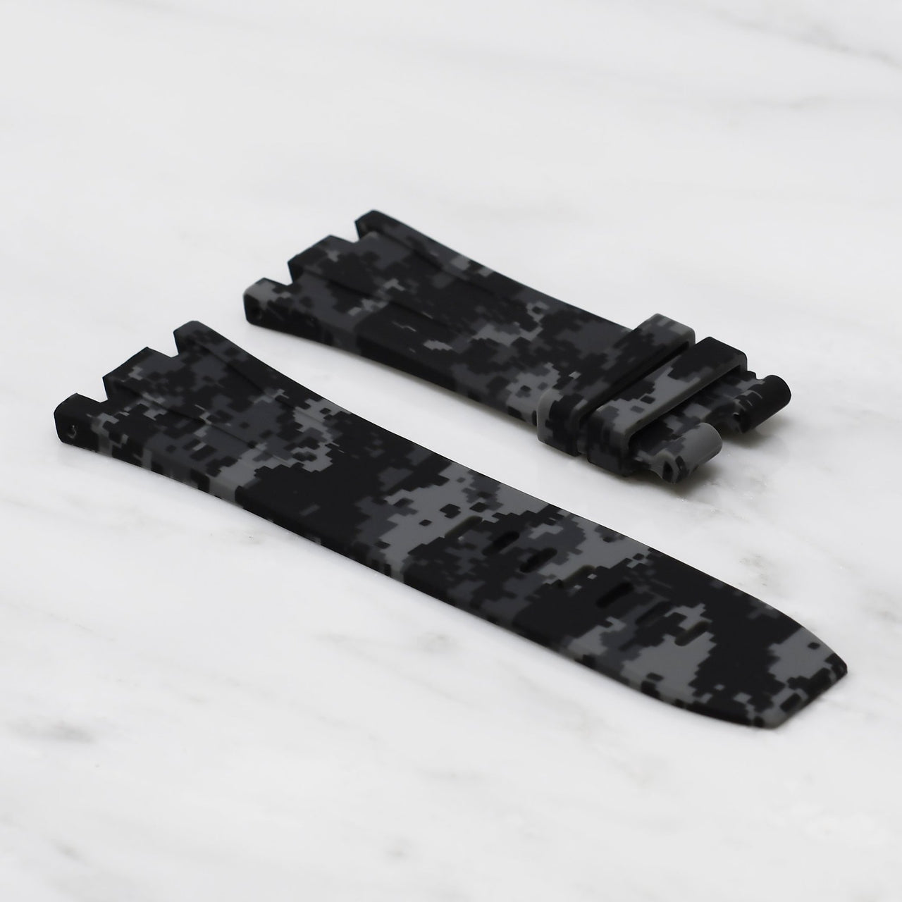 Audemars Piguet Graphite Digital Camo Rubber Strap, 44mm
