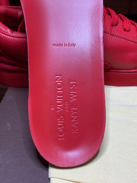 Louis Vuitton x Kanye West Dons, Red, LV Size 11, Original Box & Acces
