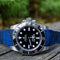 HORUS Rolex Navy Blue Digital Camo Rubber Strap, 40mm