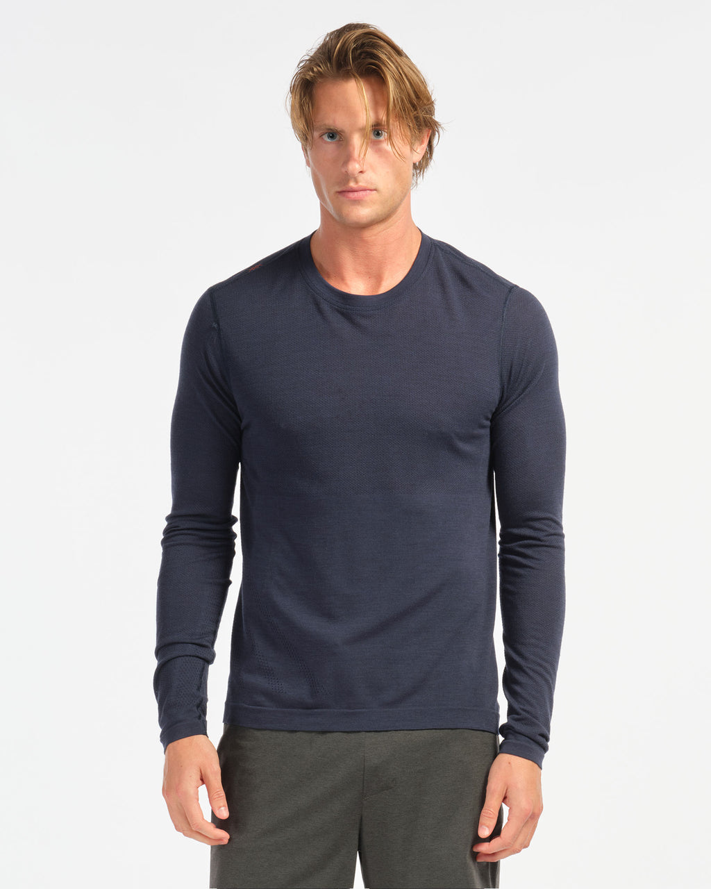 Taupo Wool Seamless Long Sleeve, Navy