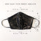 Black Sequin Face Mask, Adult Size, Package of 5
