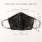 Black Sequin Face Mask, Adult Size