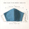 Washable Chambray Face Mask, Adult Size