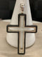 David Yurman 37mm Sterling Silver & Forged Carbon Cross Pendant
