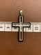 David Yurman 37mm Sterling Silver & Forged Carbon Cross Pendant