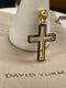 David Yurman 24mm 18K & Forged Carbon Cross