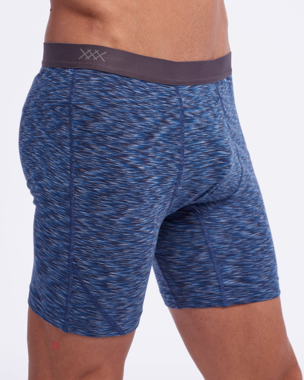 5” Athletic Boxer Briefs, Navy Space Dye