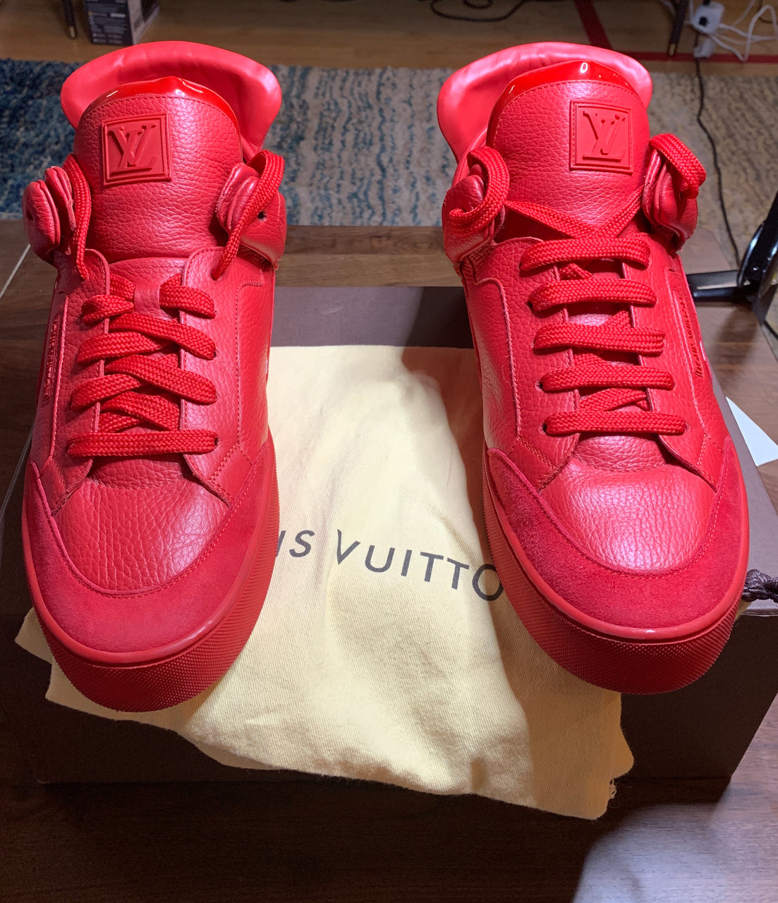 Louis Vuitton x Kanye West Dons, Red, LV Size 11, Original Box