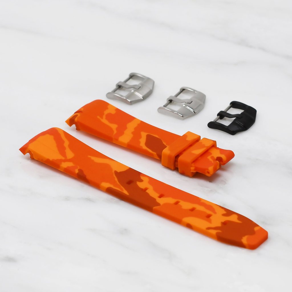 HORUS Rolex Orange Camo Rubber Strap, 40mm