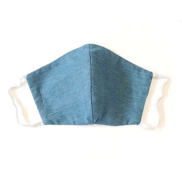 Washable Chambray Face Mask, Adult Size, Package of 5