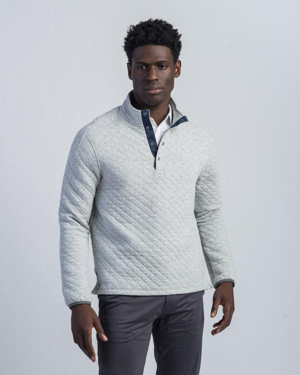 Gramercy Snap Pullover, Heather Gray