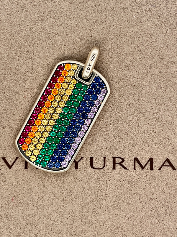 David Yurman Streamline, Rainbow Pave Pendant, 35mm